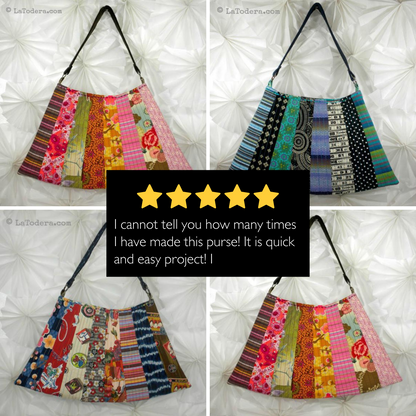 DIY Asian Fan Purse Tutorial - PDF Sewing Pattern