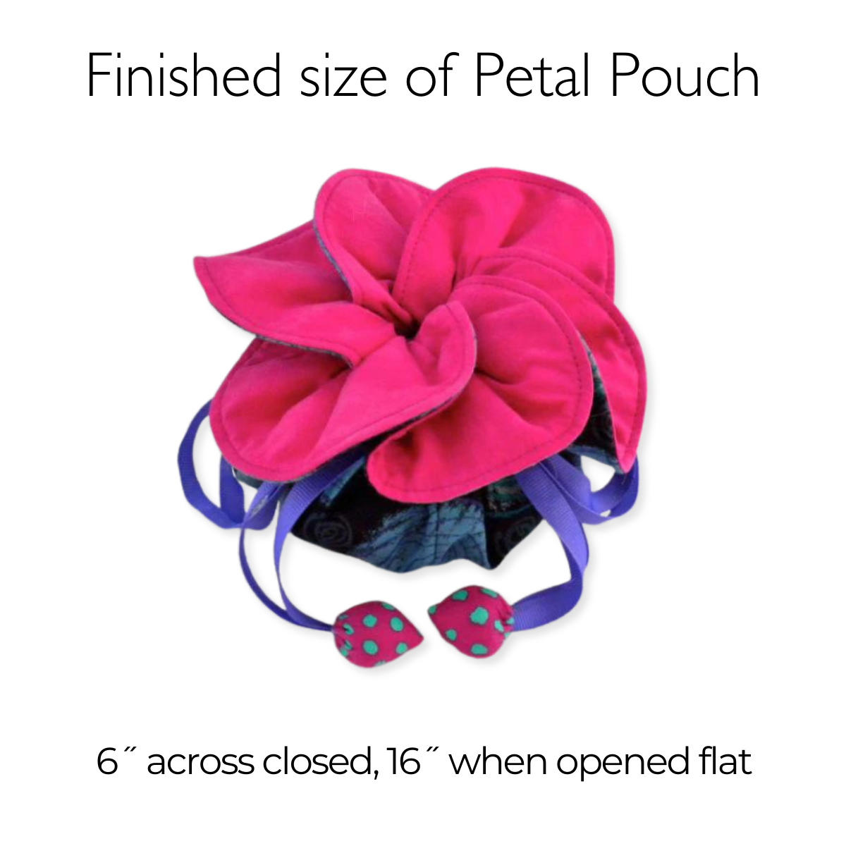 DIY Fabric Flower Pouch Tutorial - PDF Sewing Pattern