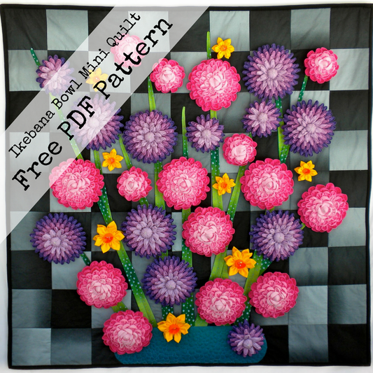 Ikebana Bowl Quilt Wallhanging - La Todera