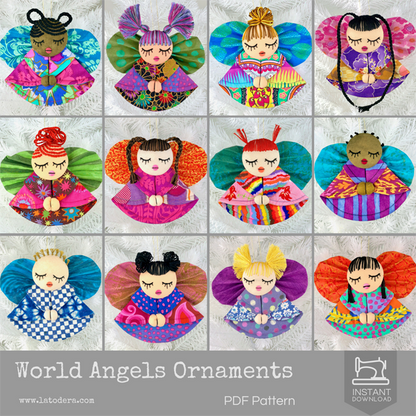 Fabric Angel Christmas Ornament Tutorial La Todera 