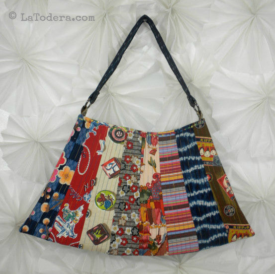 DIY Asian Fan Purse Tutorial - PDF Sewing Pattern - La Todera