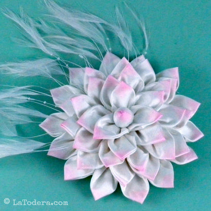 Kanzashi Flower Fascinator Pattern- Instant Download - La Todera