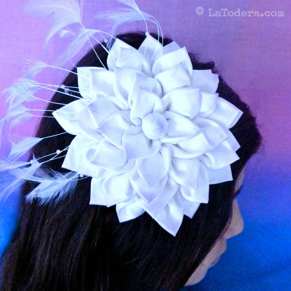 Kanzashi Flower Fascinator Pattern- Instant Download - La Todera